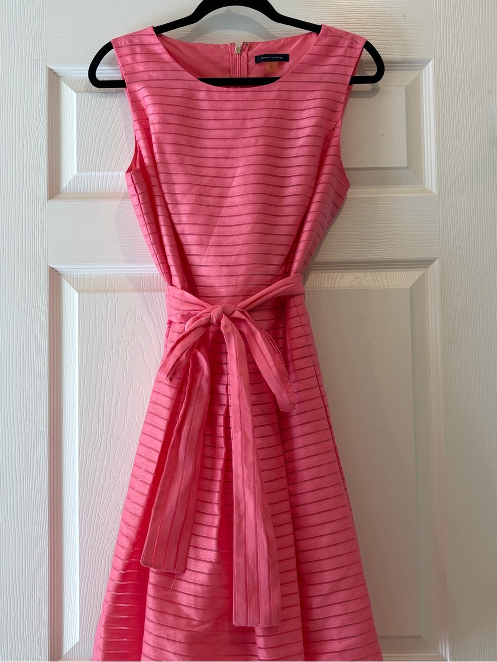 Tommy Hilfiger, 12, striped summer pink dress, sleeveless